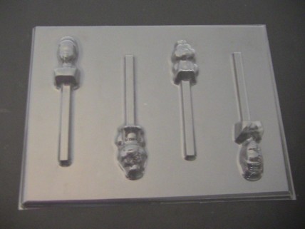 493sp Princess Frog Face Chocolate or Hard Candy Lollipop Mold